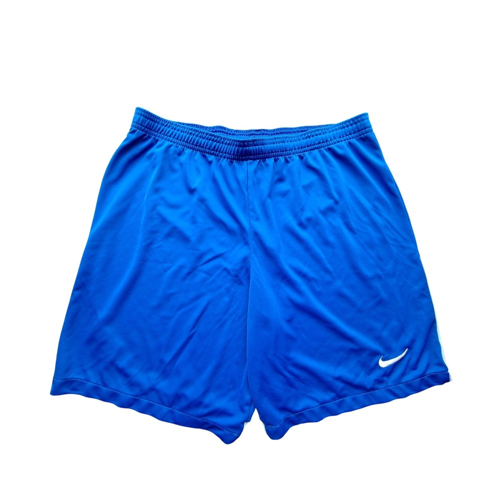 Nike Mens Dri-FIT Slim Fit Soccer Shorts Blue White DH8127-480 Large